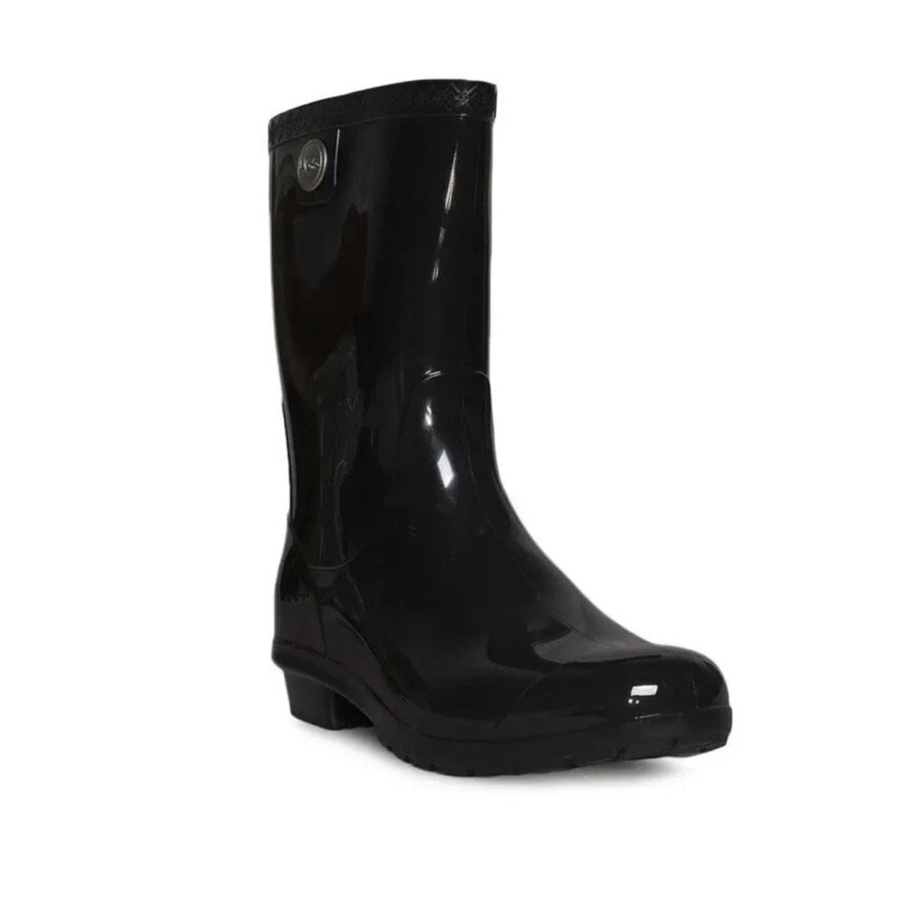 UGG SIENNA Black Rain Boots SIZE 10 NEW - Picture 2 of 4